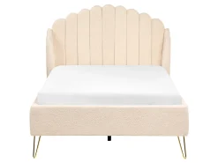 Letto Bouclé AMBILLOU 120 x 200 cm Beige