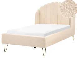 Letto Bouclé AMBILLOU 120 x 200 cm Beige