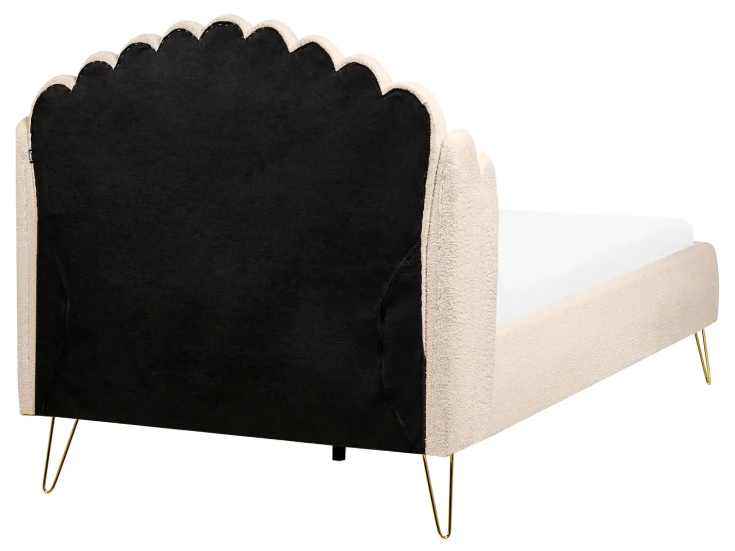 Letto Bouclé AMBILLOU 120 x 200 cm Beige