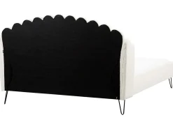 Letto Bouclé AMBILLOU 180 x 200 cm Bianco sporco