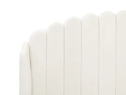 Letto Bouclé AMBILLOU 180 x 200 cm Bianco sporco