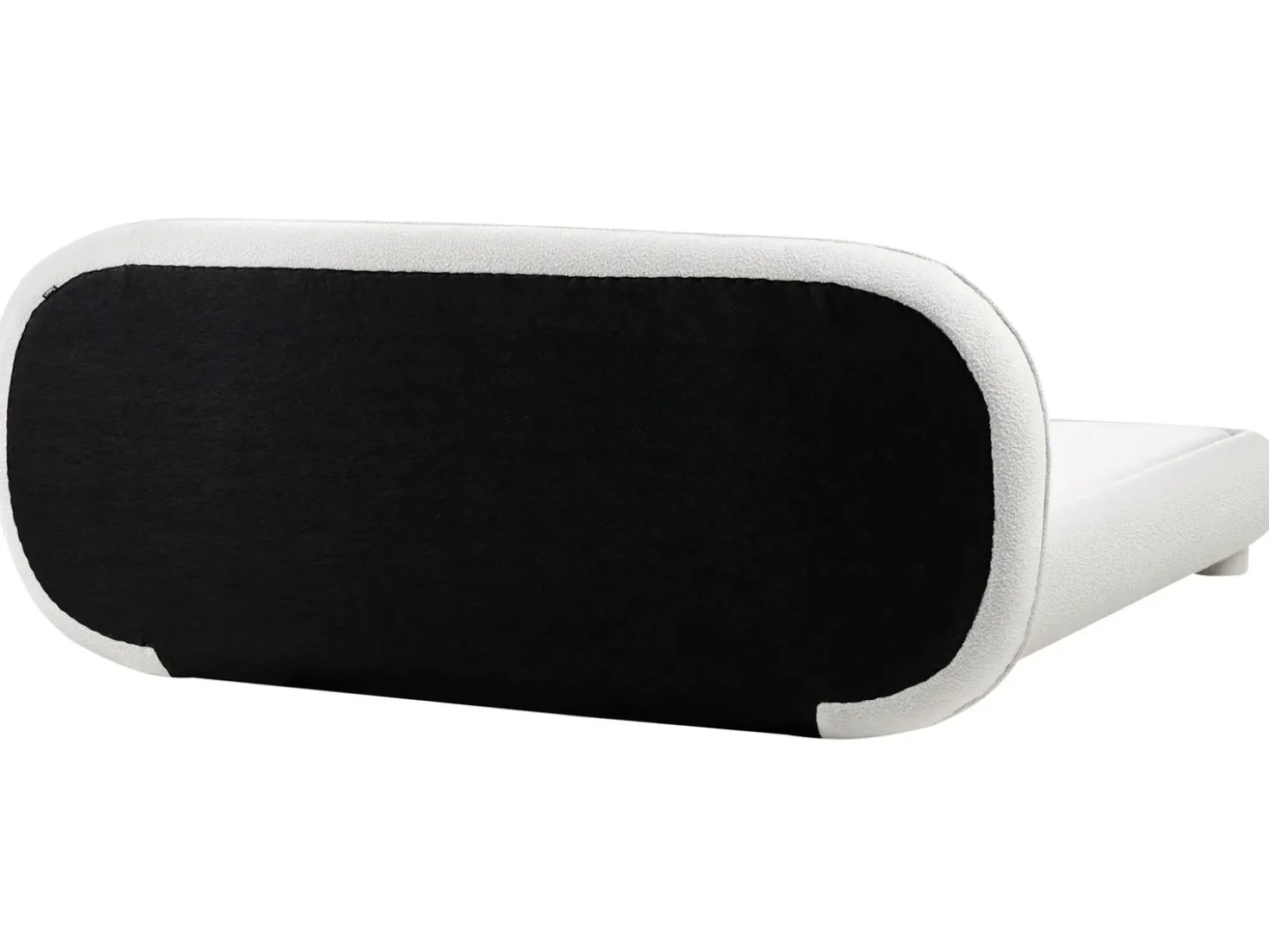 Letto Bouclé BAYEL 180 x 200 cm Bianco sporco