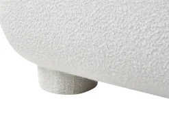 Letto Bouclé BAYEL 180 x 200 cm Bianco sporco