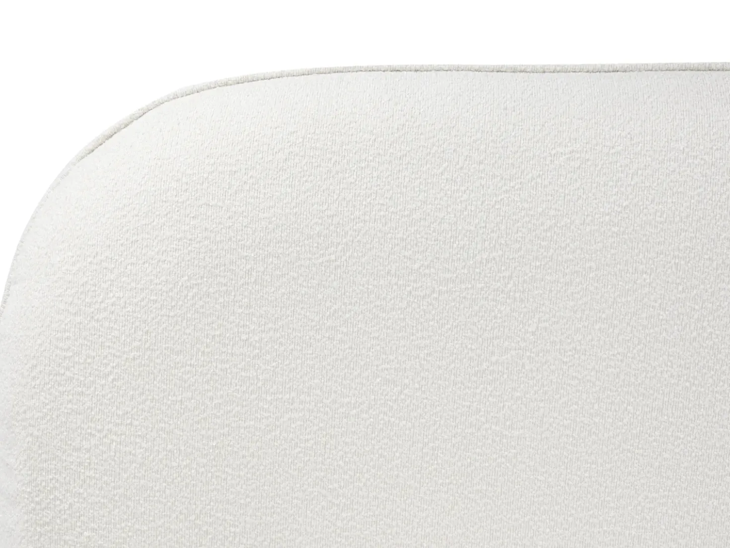 Letto Bouclé BAYEL 180 x 200 cm Bianco sporco