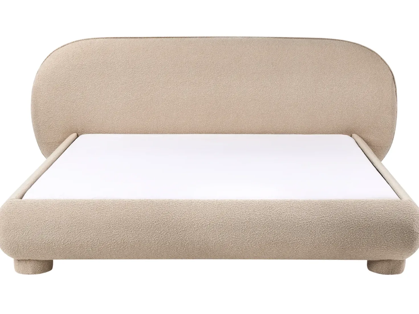 Letto Bouclé BAYEL 180 x 200 cm Tortora