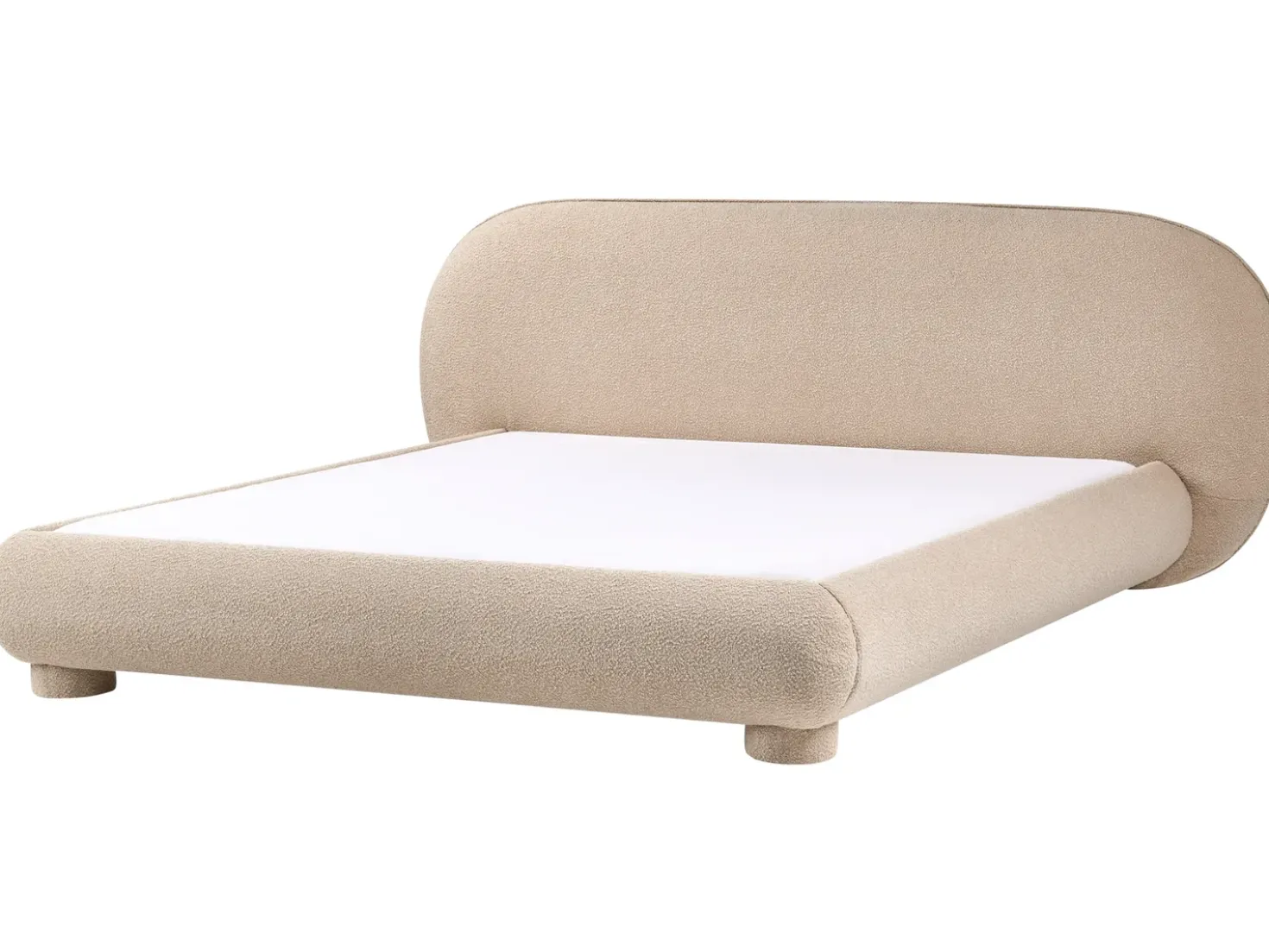 Letto Bouclé BAYEL 180 x 200 cm Tortora