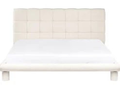 Letto Bouclé CRESSAT 180 x 200 cm Bianco sporco