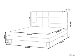 Letto Bouclé CRESSAT 180 x 200 cm Bianco sporco