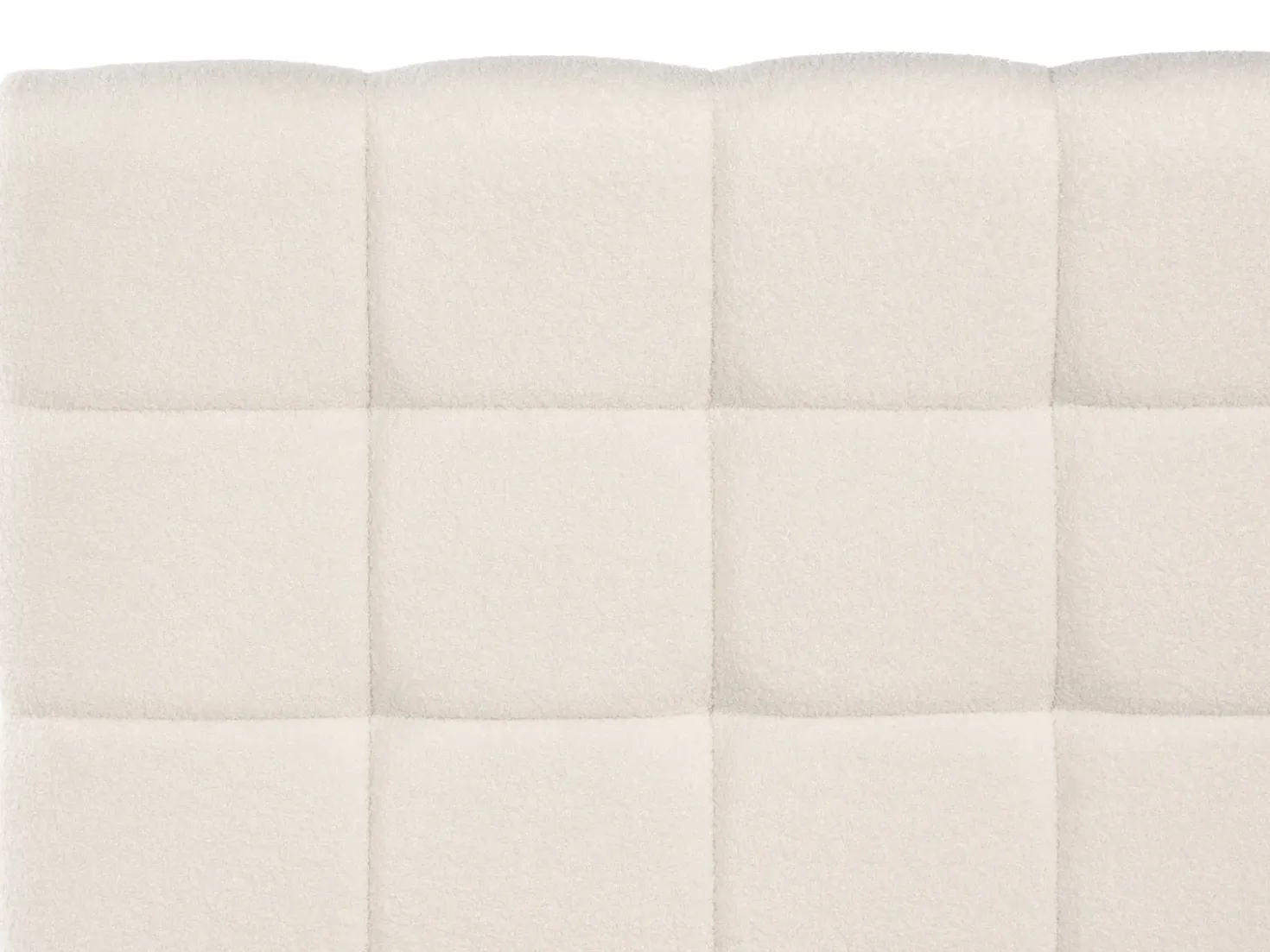 Letto Bouclé CRESSAT 180 x 200 cm Bianco sporco