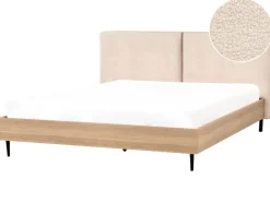 Letto Bouclé LIMANTON 180 x 200 cm Beige