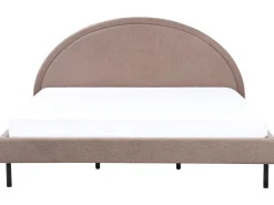 Letto Bouclé MARGUT 180 x 200 cm Tortora