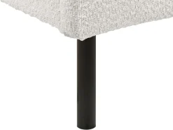 Letto Bouclé MARGUT 160 x 200 cm Bianco