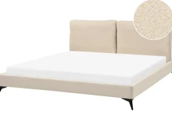 Letto Bouclé MELLE 180 x 200 cm Beige