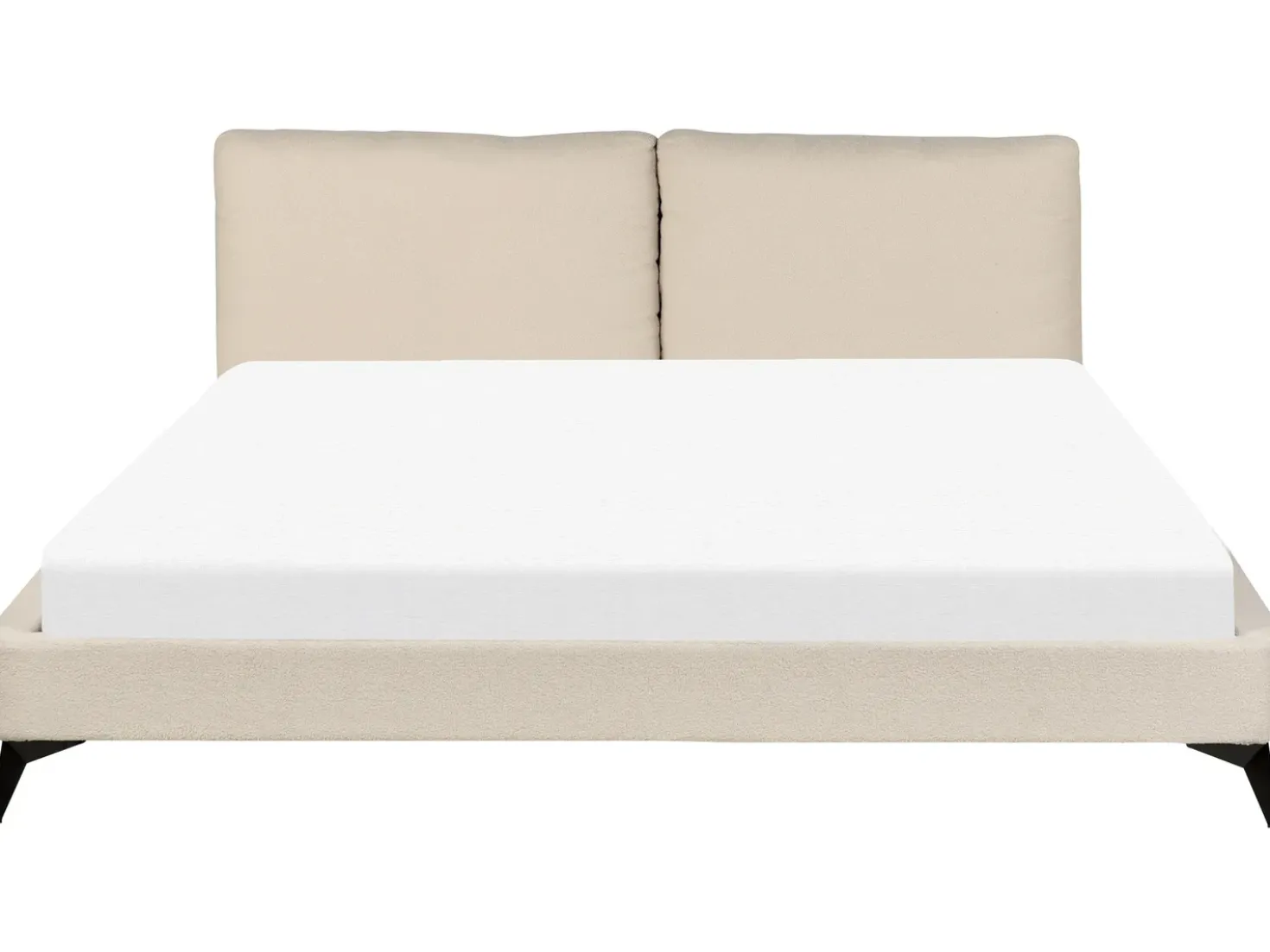 Letto Bouclé MELLE 180 x 200 cm Beige