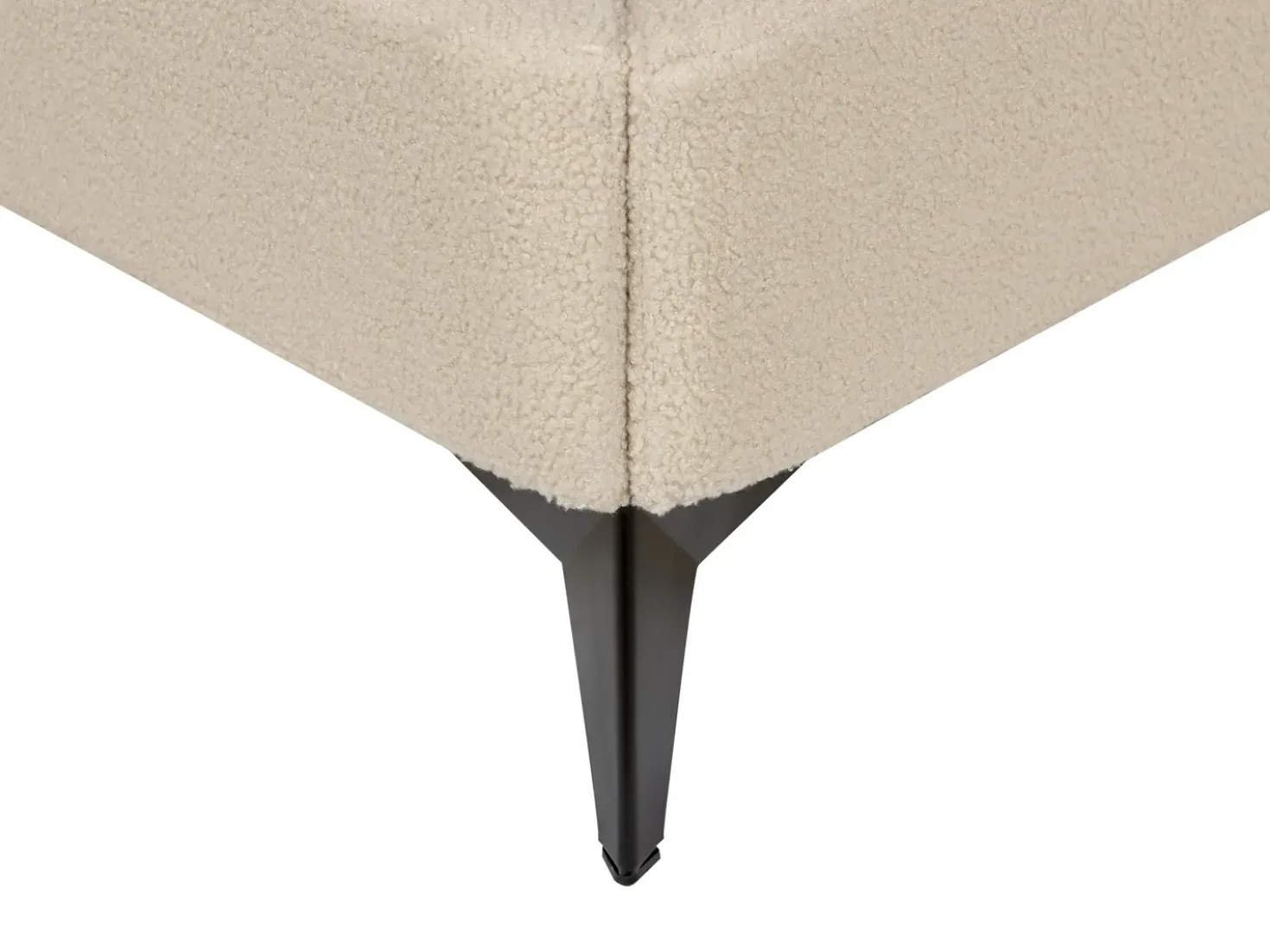 Letto Bouclé MELLE 180 x 200 cm Beige