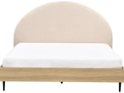 Letto Bouclé MILLAY 180 x 200 cm Beige
