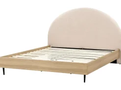 Letto Bouclé MILLAY 180 x 200 cm Beige