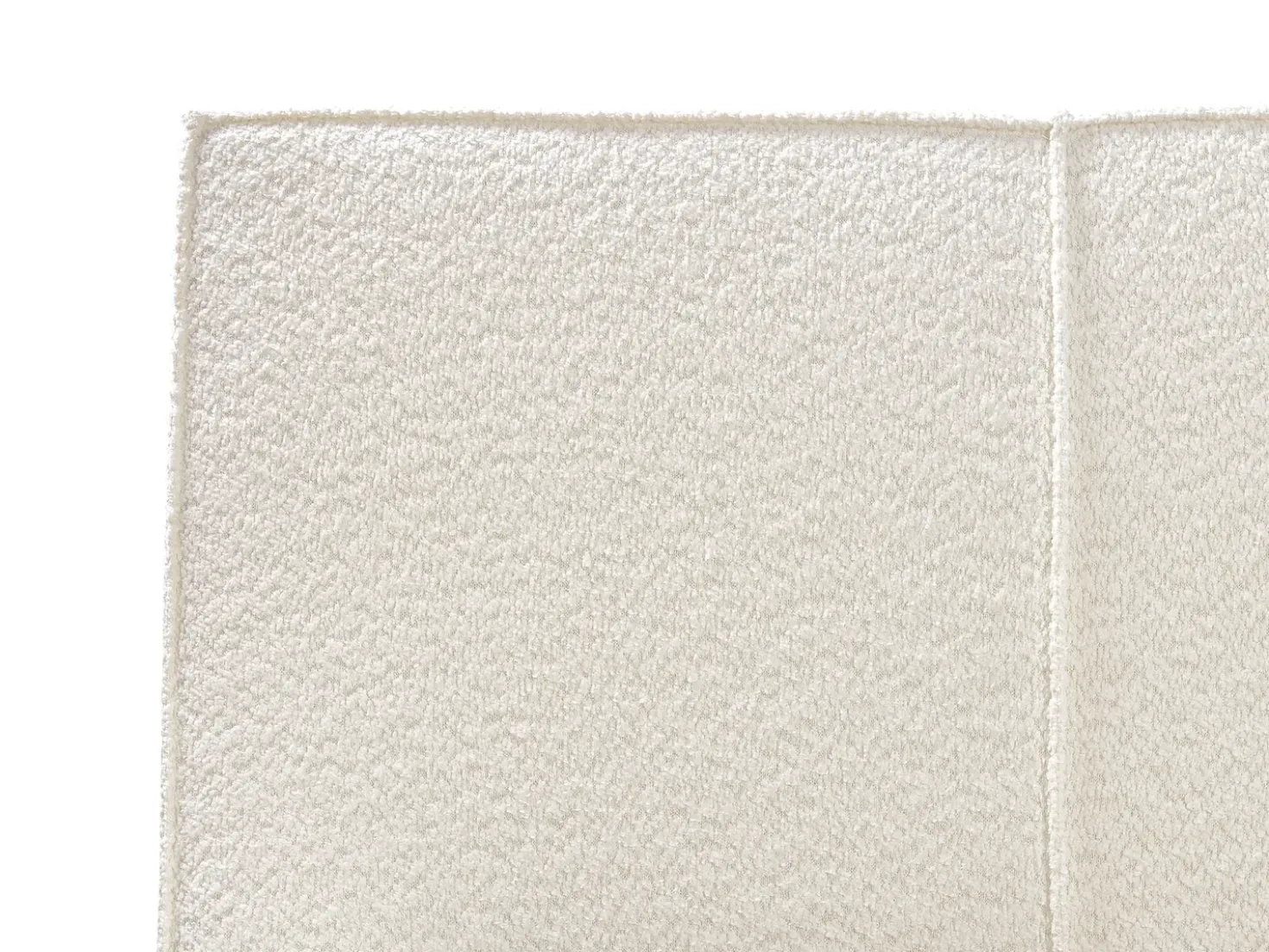 Letto Bouclé MIRANDE 180 x 200 cm Bianco sporco