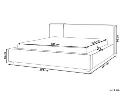 Letto Bouclé MIRANDE 180 x 200 cm Tortora