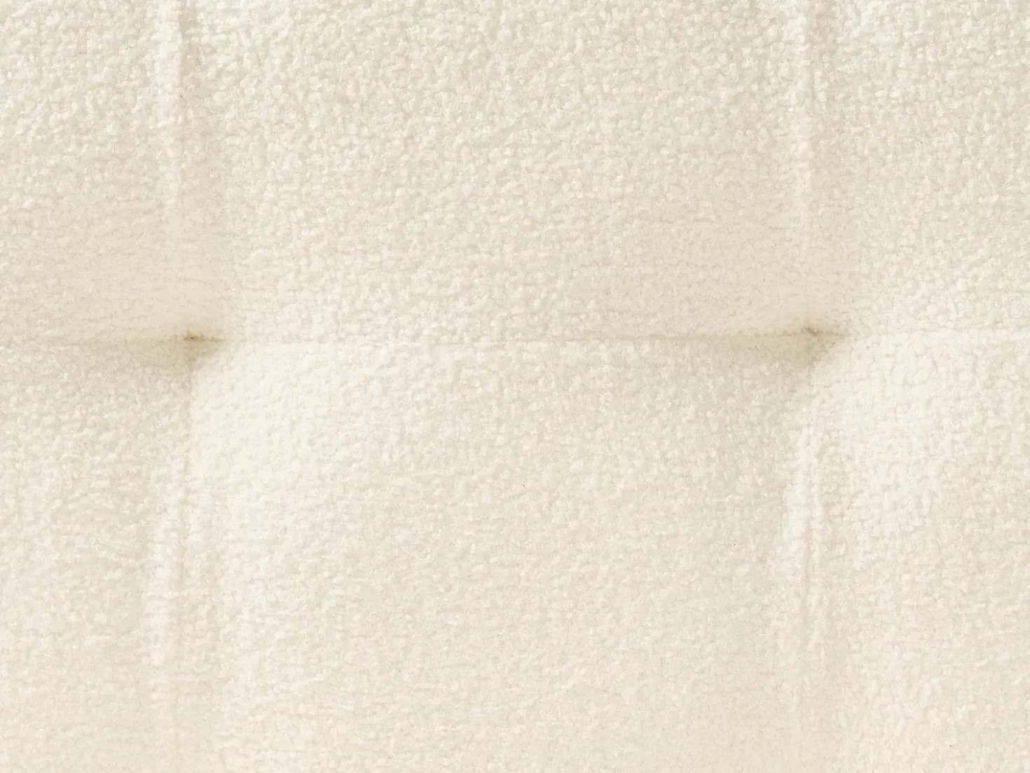 Letto Bouclé SOULISSE 180 x 200 cm Bianco sporco