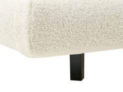Letto Bouclé SOULISSE 180 x 200 cm Bianco sporco