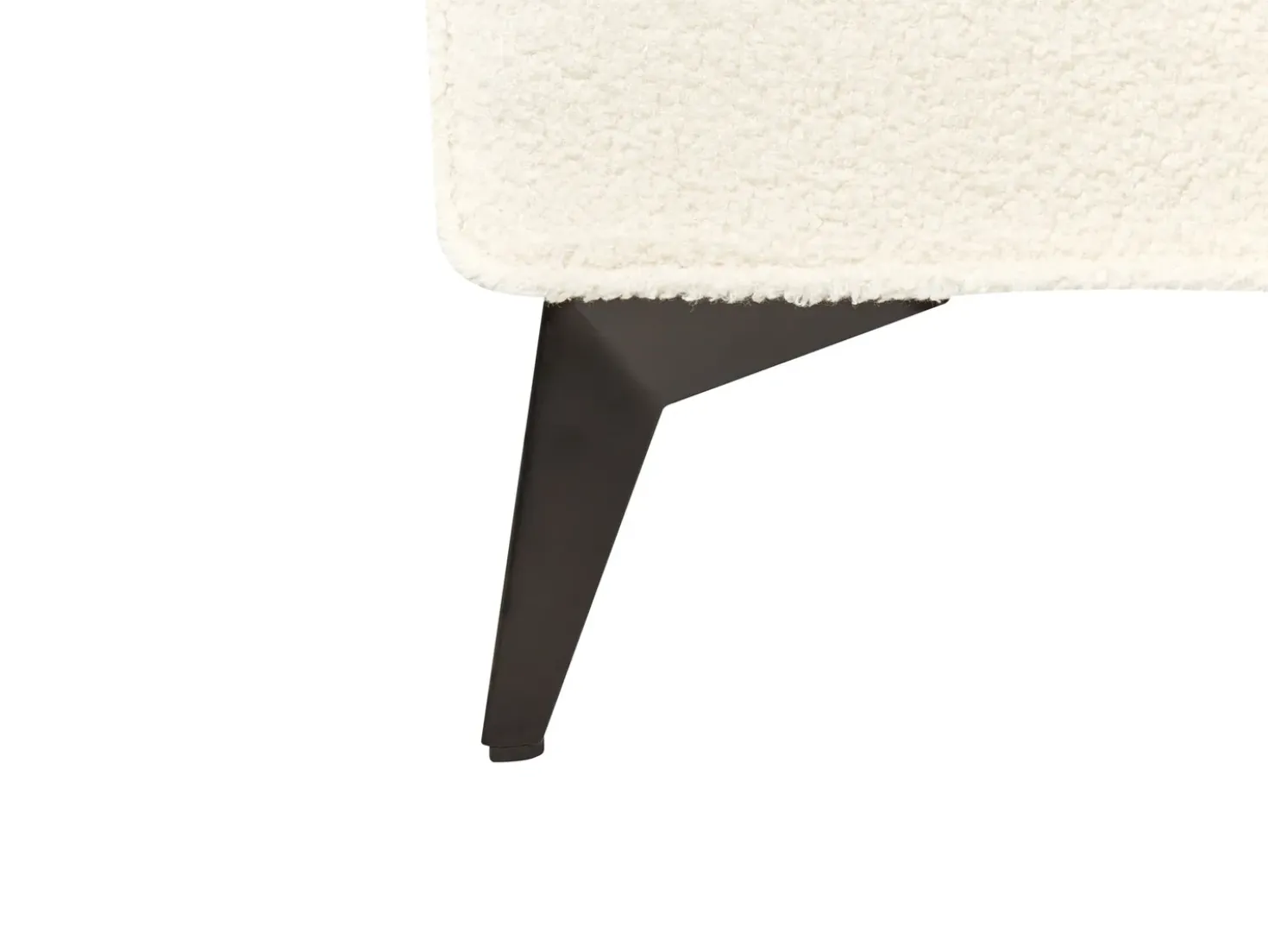 Letto Bouclé VALOGNES 180 x 200 cm Bianco sporco