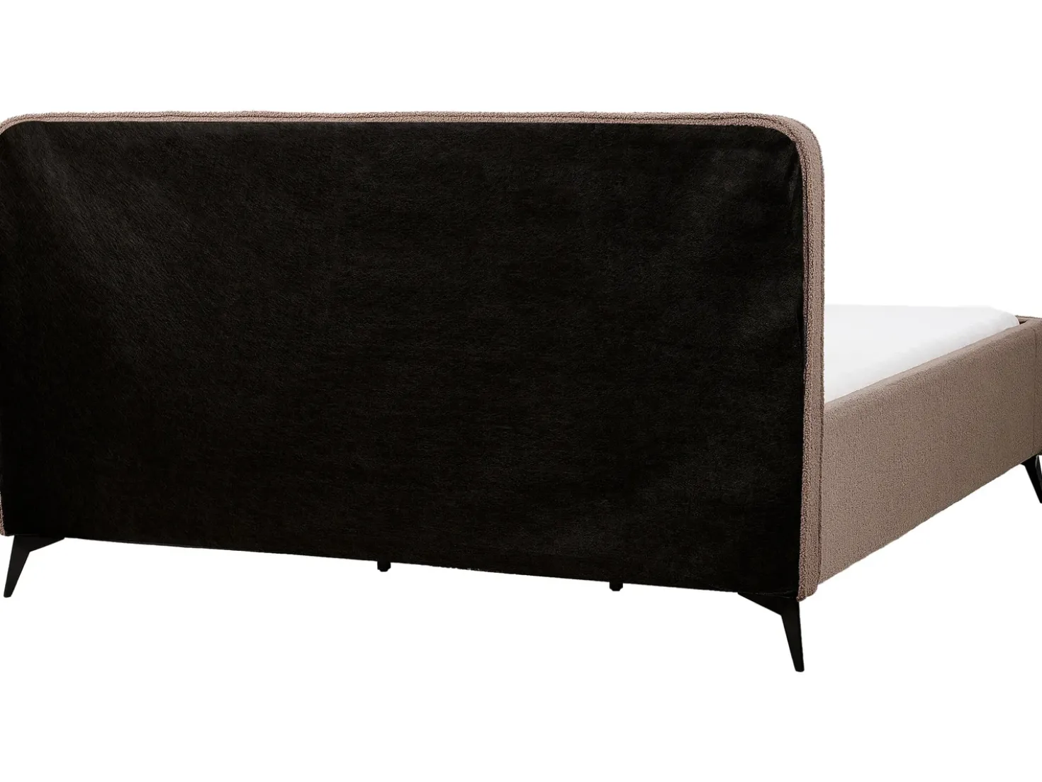 Letto Bouclé VALOGNES 180 x 200 cm Marrone