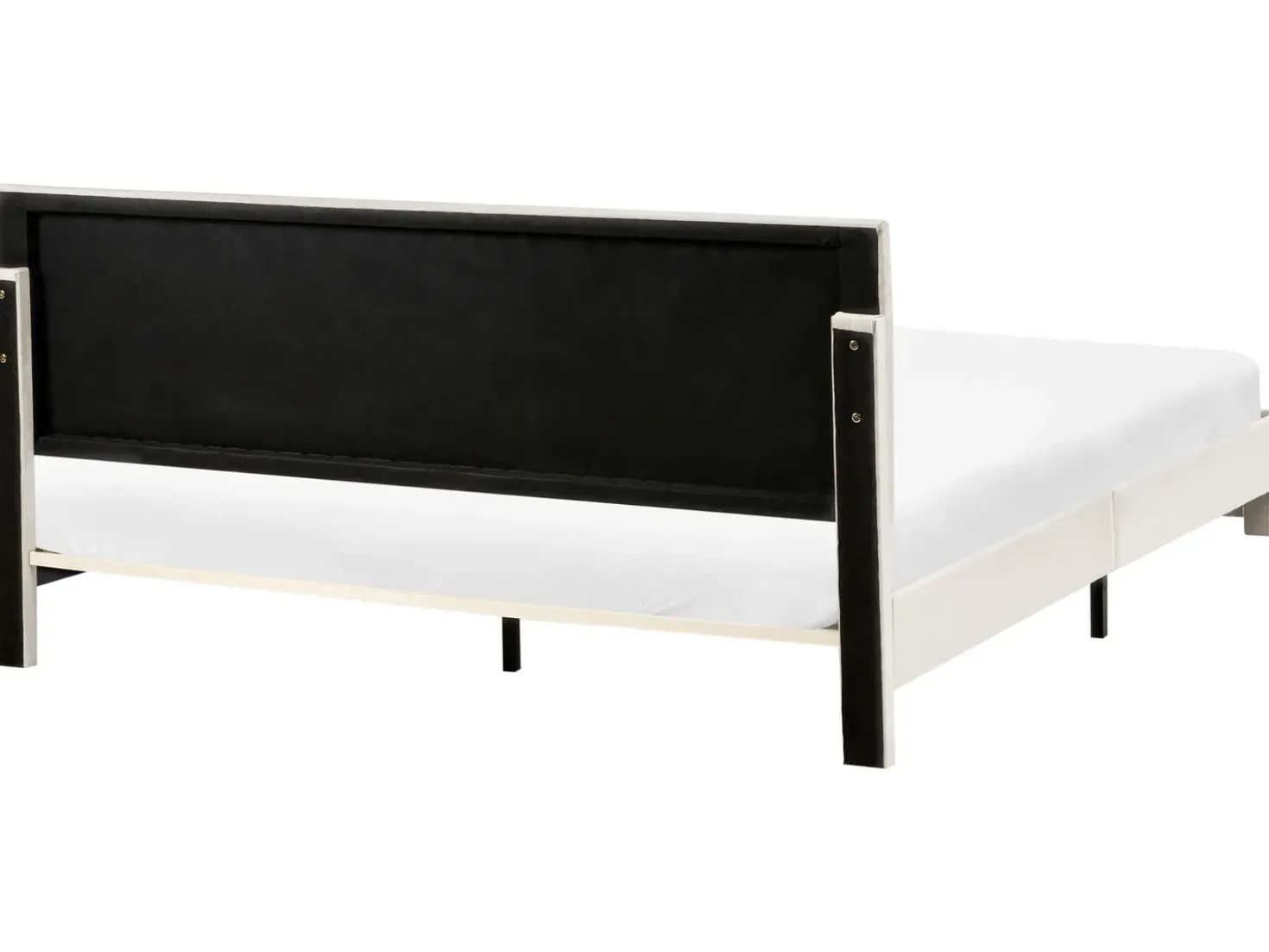 Letto con cassetti contenitori Velluto LONZAC 180 x 200 cm Bianco sporco