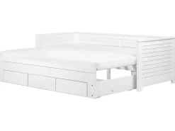 Letto con cassetti contenitori Legno CAHORS 90 x 200 cm Bianco