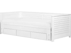 Letto con cassetti contenitori Legno CAHORS 90 x 200 cm Bianco
