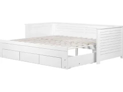 Letto con cassetti contenitori Legno CAHORS 90 x 200 cm Bianco