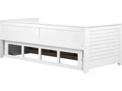 Letto con cassetti contenitori Legno CAHORS 90 x 200 cm Bianco