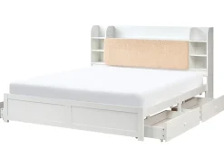 Letto con cassetti contenitori BIZOU 180 x 200 cm Bianco