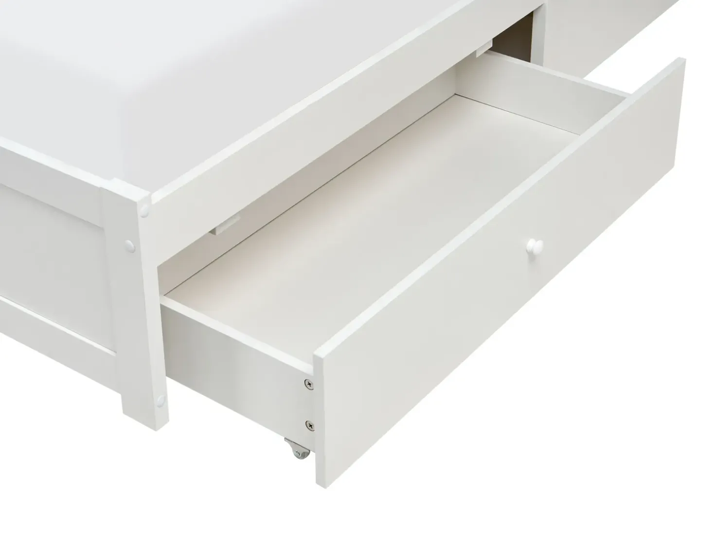 Letto con cassetti contenitori BIZOU 180 x 200 cm Bianco