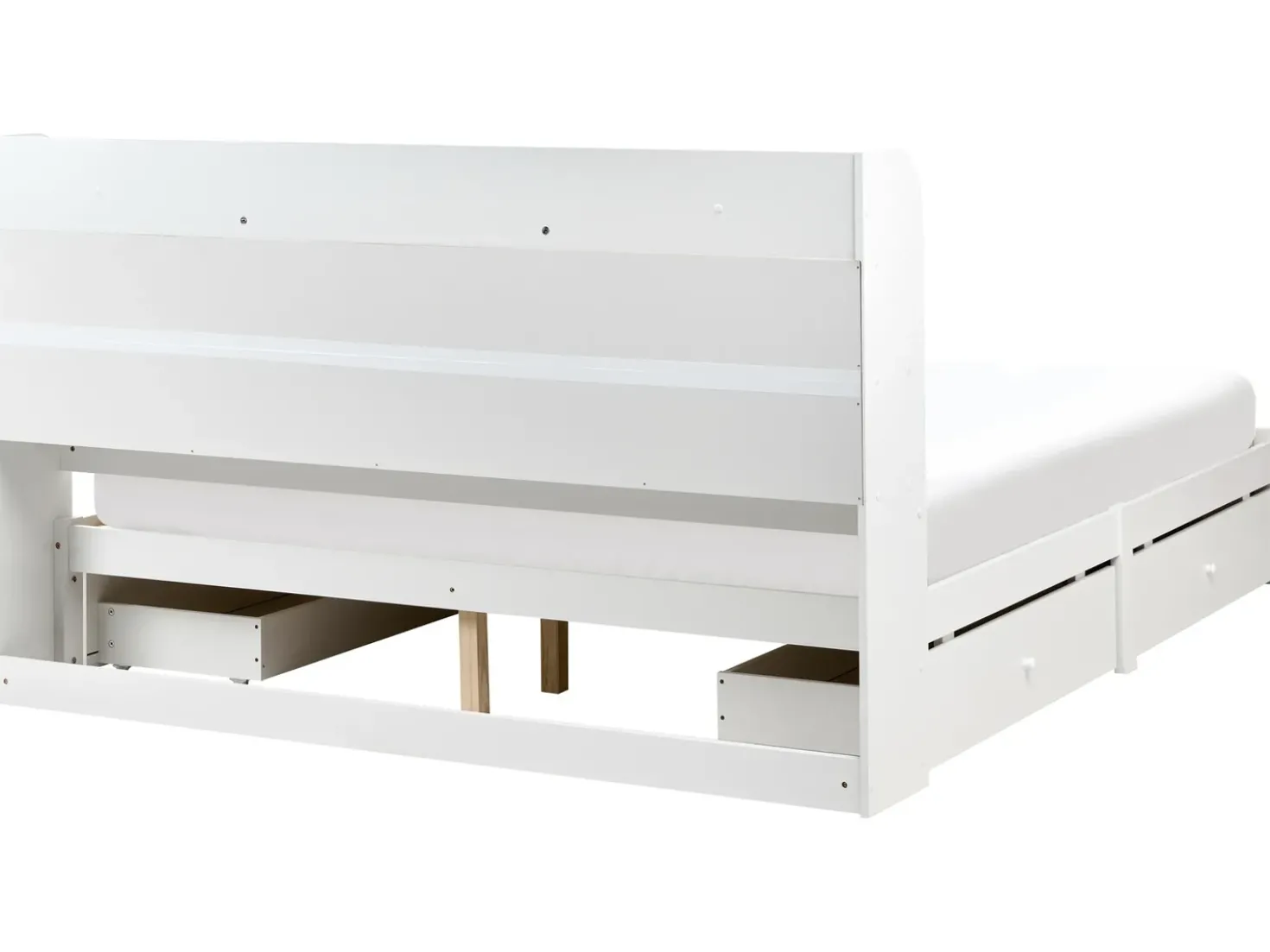 Letto con cassetti contenitori BIZOU 180 x 200 cm Bianco