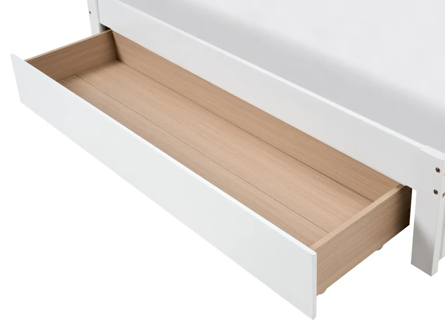 Letto con cassetti contenitore senza testata Legno GIAT 180 x 200 cm Bianco