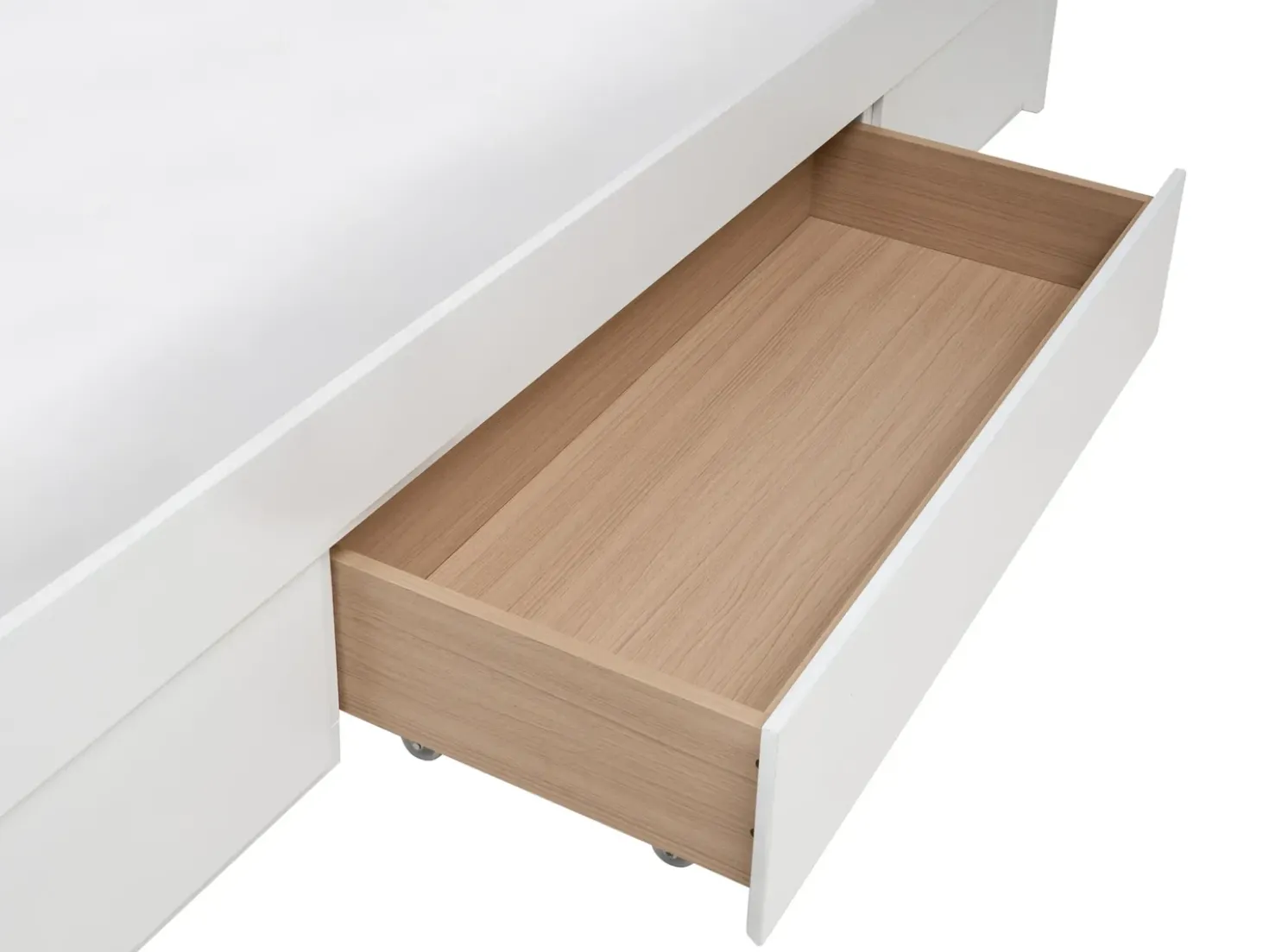 Letto con cassetti contenitore senza testata Legno GIAT 180 x 200 cm Bianco
