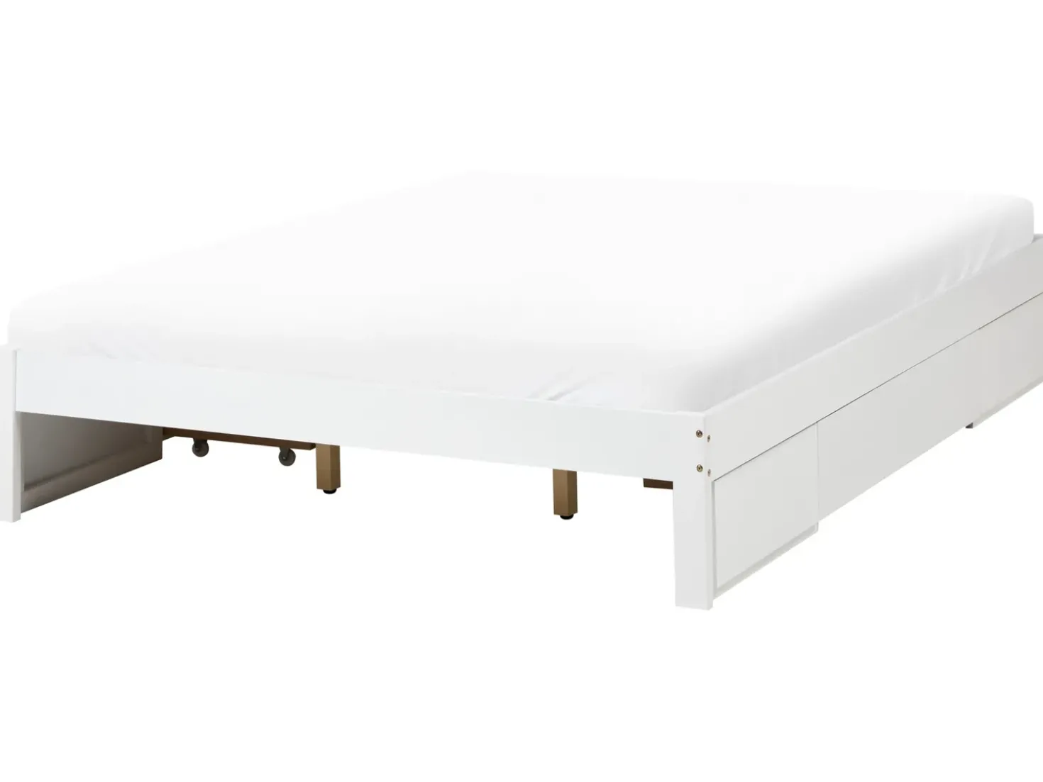 Letto con cassetti contenitore senza testata Legno GIAT 180 x 200 cm Bianco