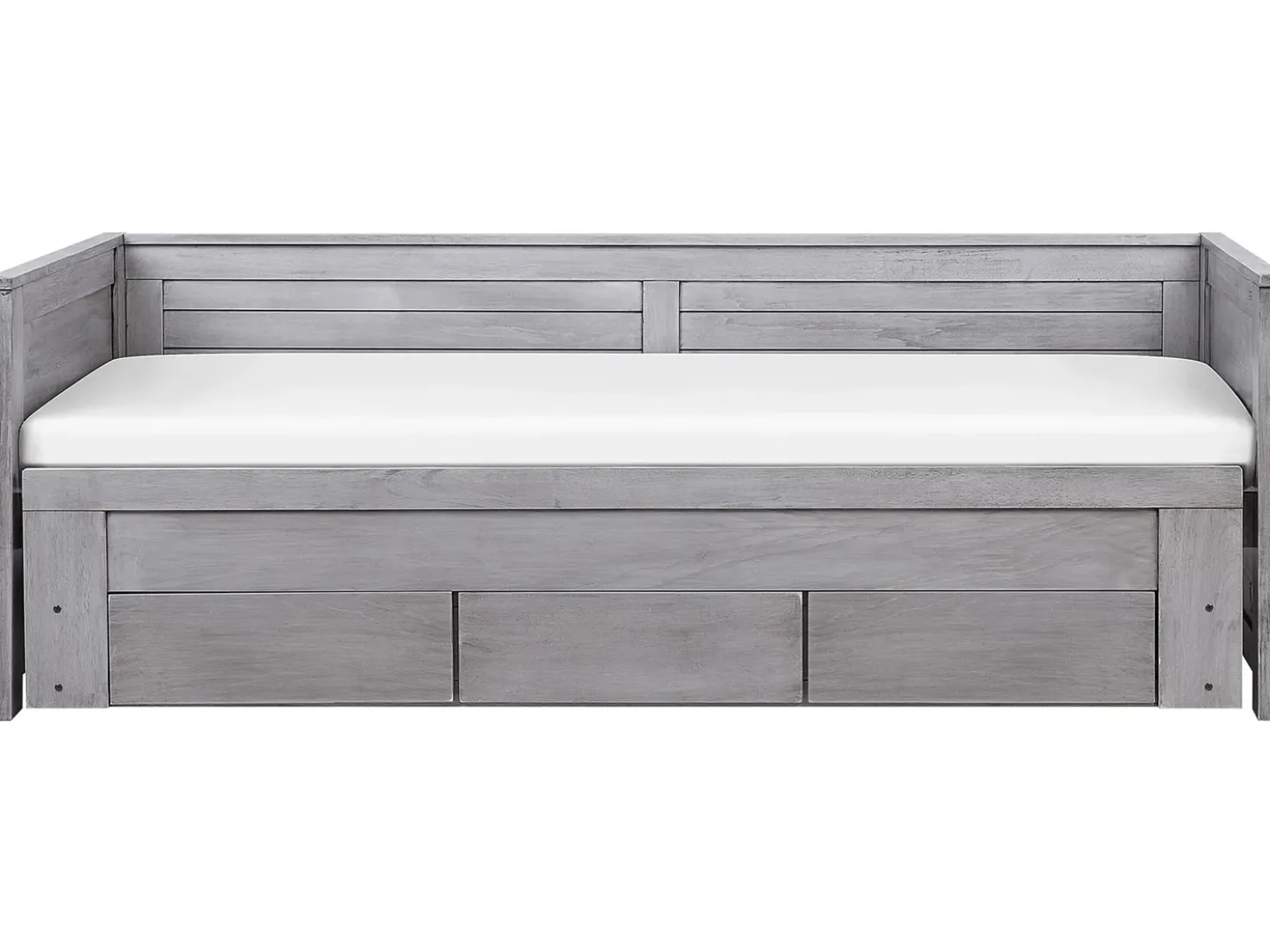 Letto con cassetti contenitori Legno CAHORS 90 x 200 cm Grigio