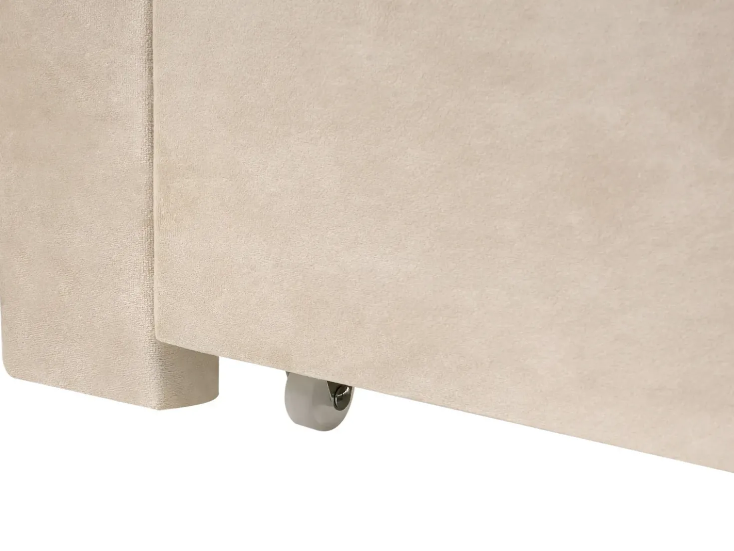 Letto con cassetti contenitori Velluto LONZAC 180 x 200 cm Beige
