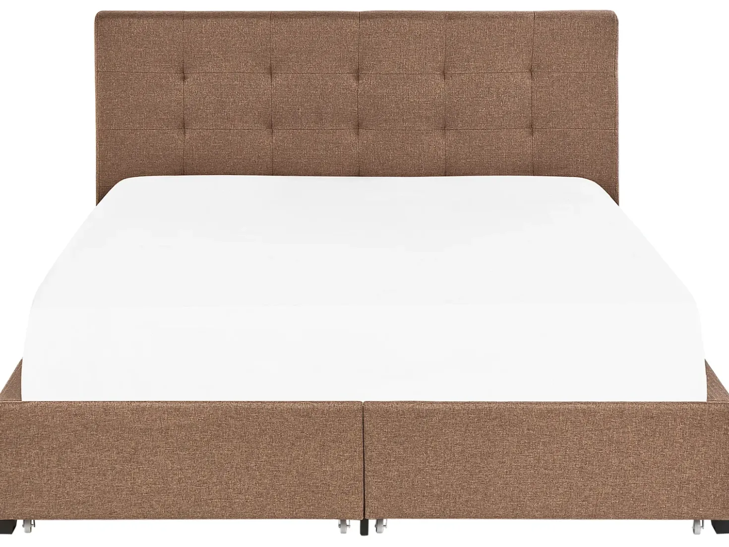 Letto con cassetti contenitori Tessuto LA ROCHELLE 180 x 200 cm Marrone