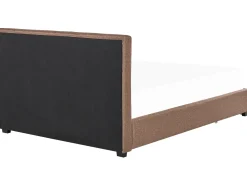 Letto con cassetti contenitori Tessuto LA ROCHELLE 180 x 200 cm Marrone