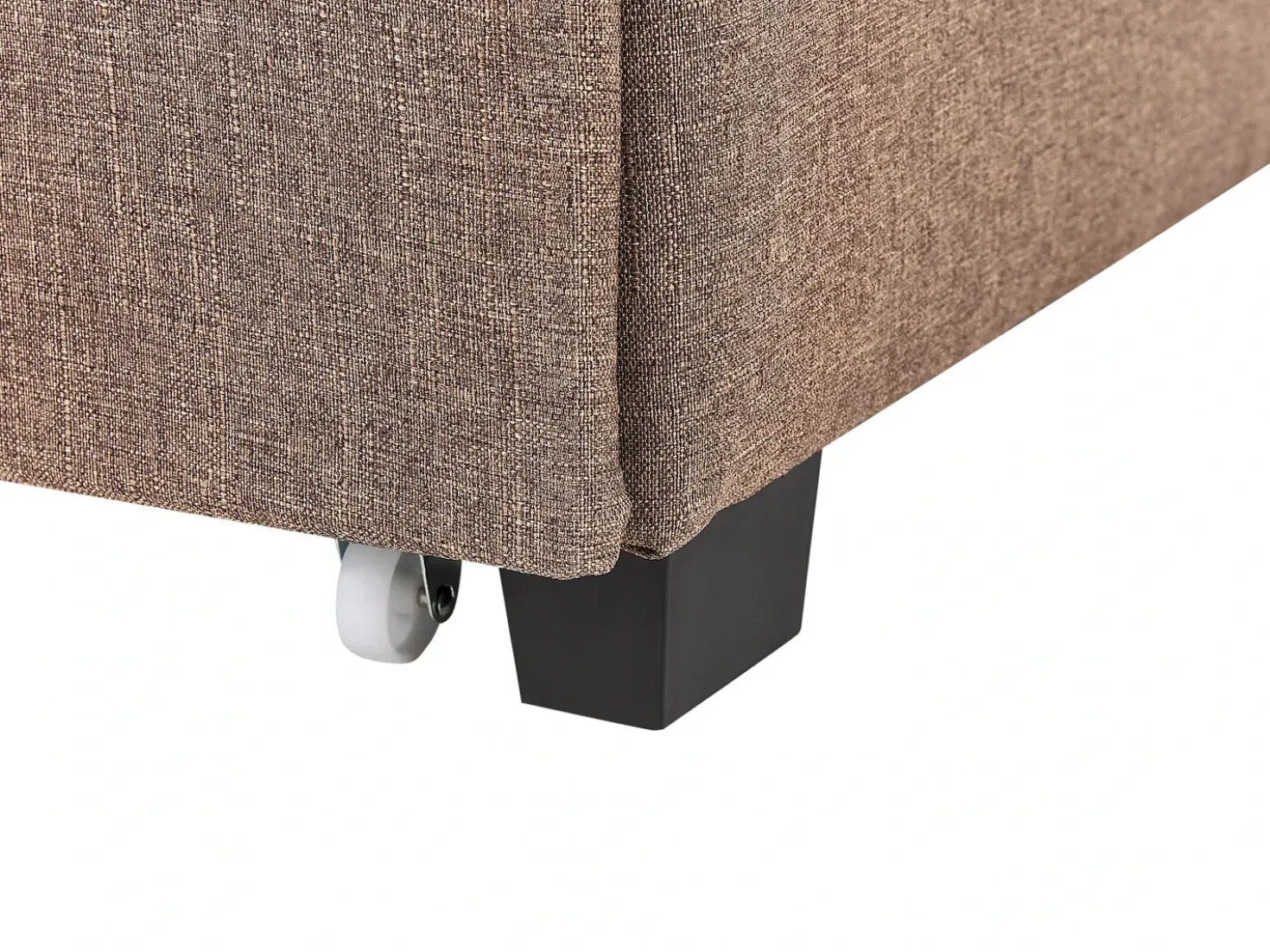 Letto con cassetti contenitori Tessuto LA ROCHELLE 180 x 200 cm Marrone