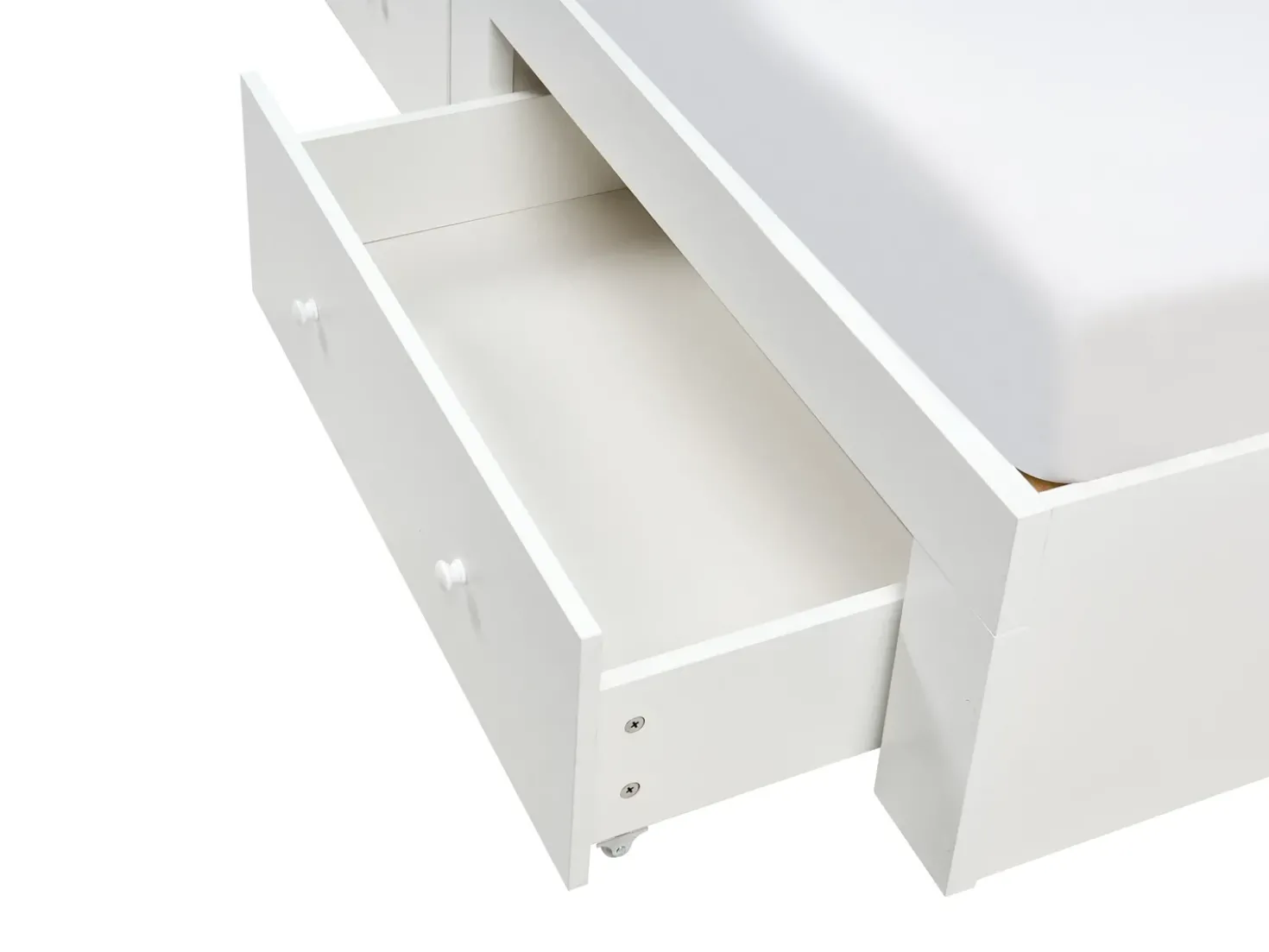 Letto con cassetti contenitori TARARE 180 x 200 cm Bianco