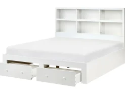 Letto con cassetti contenitori TARARE 180 x 200 cm Bianco