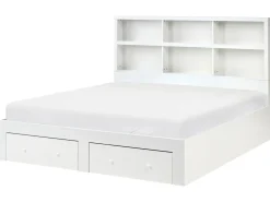 Letto con cassetti contenitori TARARE 180 x 200 cm Bianco