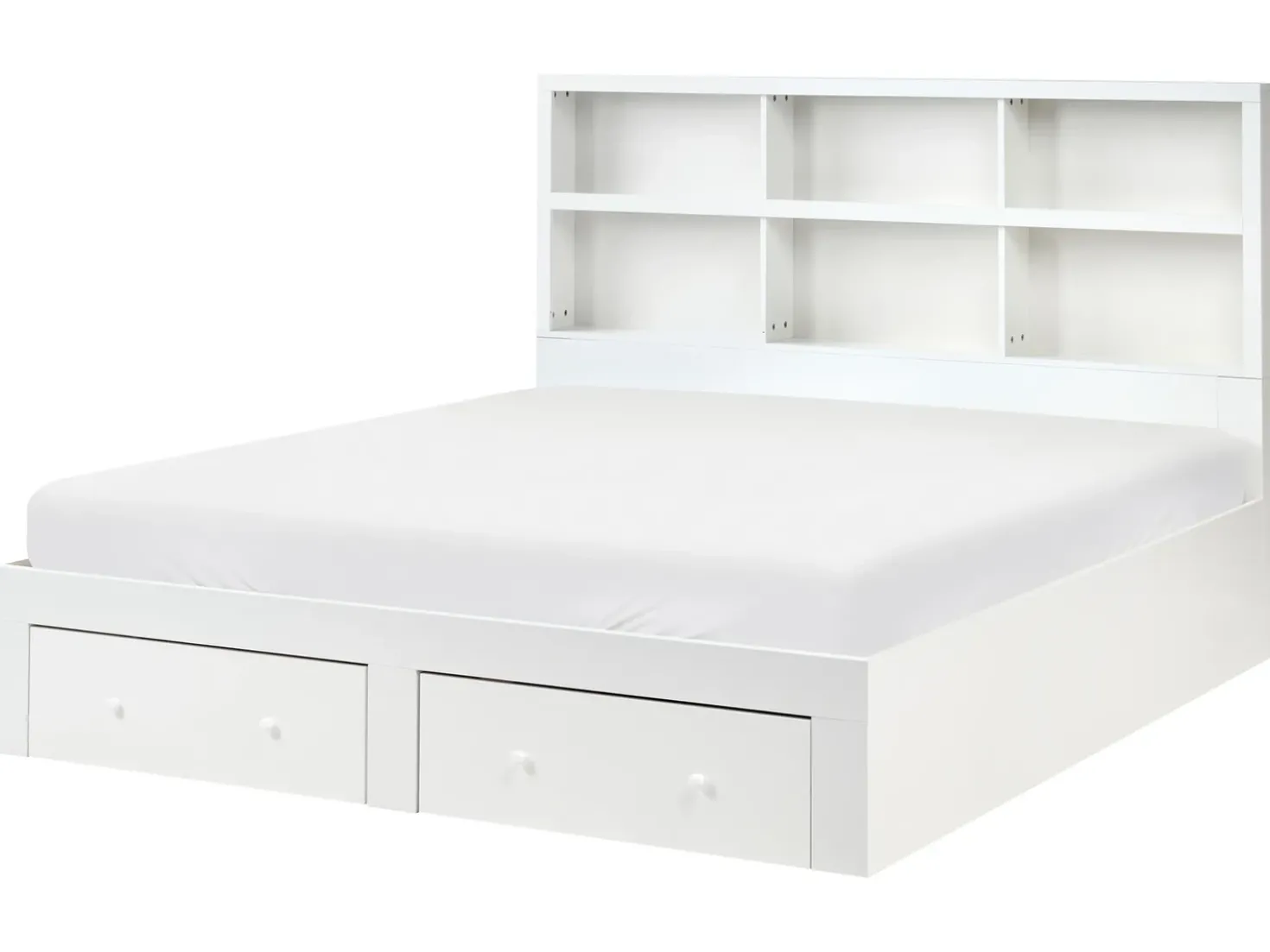 Letto con cassetti contenitori TARARE 180 x 200 cm Bianco