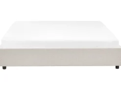 Letto con cassetti contenitore senza testata Tessuto PRADES 180 x 200 cm Beige chiaro