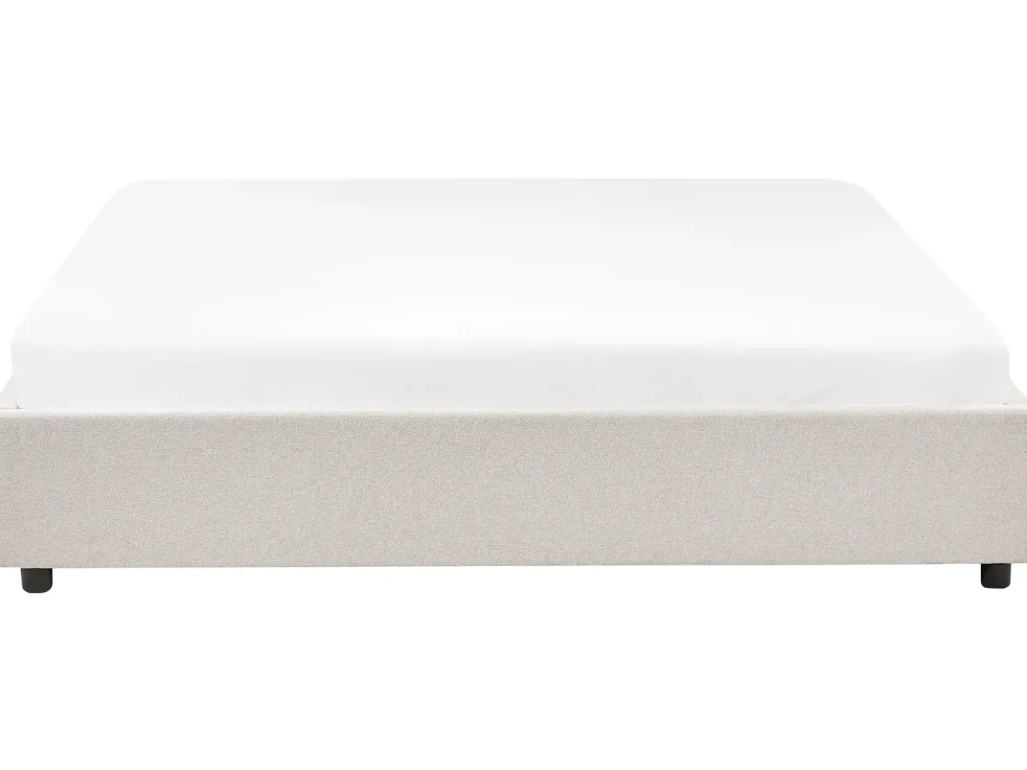 Letto con cassetti contenitore senza testata Tessuto PRADES 180 x 200 cm Beige chiaro