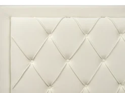 Letto con cassetti contenitori Velluto LIEVIN 180 x 200 cm Beige chiaro